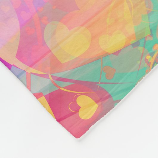 Liebe Herz - Nahtloses Muster 1 Fleecedecke (Ecke)