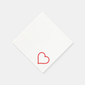 Liebe - Herz Napkins Serviette (Ecke)