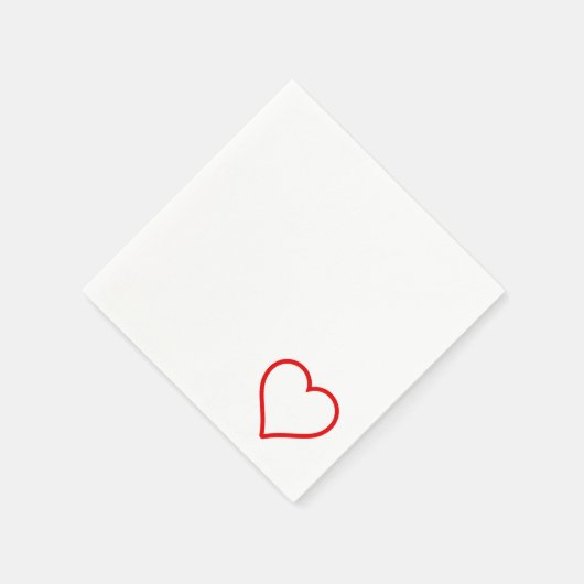 Liebe - Herz Napkins Serviette (Ecke)