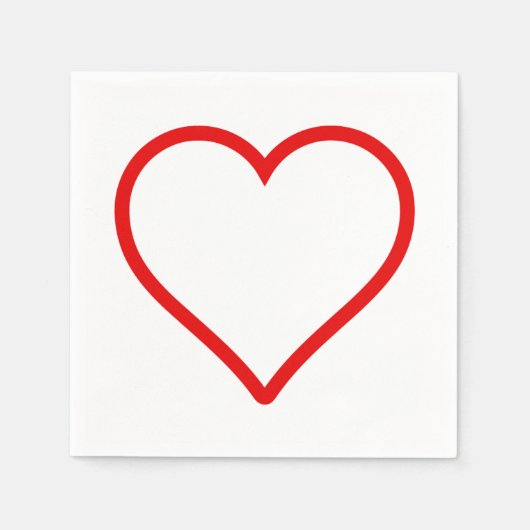 Liebe - Herz Napkins Serviette (Vorderseite)