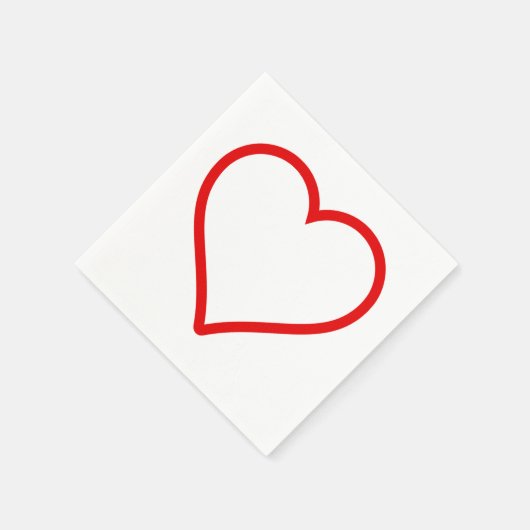 Liebe - Herz Napkins Serviette (Ecke)