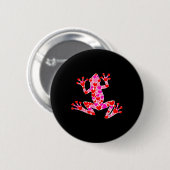 Liebe Herz Niedlich Frog Lover Couple Happy Valent Button (Vorne & Hinten)