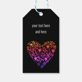 Liebe Herz ombre rosa lila Geschenkanhänger