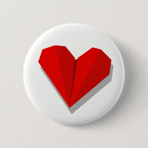 Liebe-Herz Origami Knopf Button