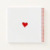 Liebe Herz Origami Vector Muster Notizblock (Rückseite)