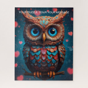 Liebe Herz Owl Puzzle