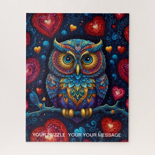 Liebe Herz Owl Puzzle (Vertikal)