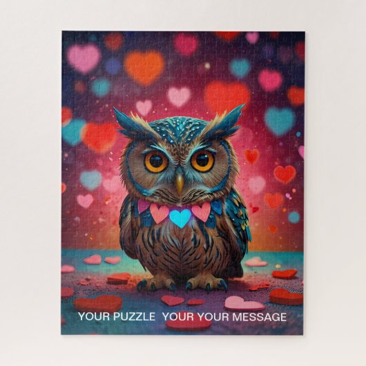 Liebe Herz Owl Puzzle (Vertikal)