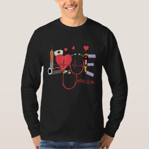 Liebe Herz Pacu Leben Stethoskop Niedlicher Kranke T-Shirt