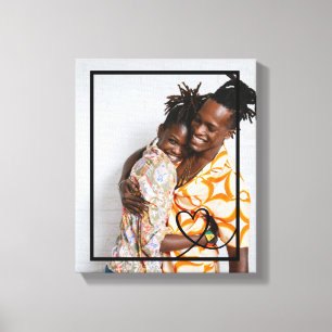Liebe Herz personalisiertes Foto nach Maß Leinwanddruck