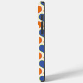 Liebe Herz & Polka Dottern Muster in Blau & Orange Case-Mate iPhone Hülle (Rückseite / Links)
