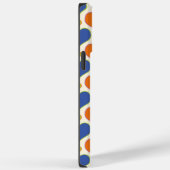 Liebe Herz & Polka Dottern Muster in Blau & Orange Case-Mate iPhone Hülle (Rückseite / Rechts)