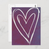 Liebe Herz Postkarte (Vorne/Hinten)