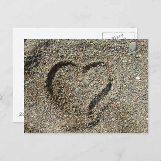 Liebe Herz Postkarte (Vorne/Hinten)