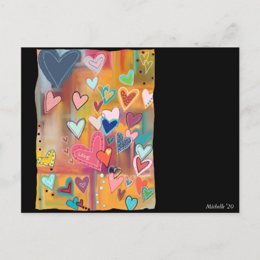 Liebe Herz Postkarte (Vorderseite)