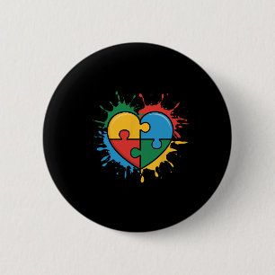 Liebe Herz Puzzle Piece Akzeptanz Autismus Awarene Button