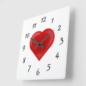Liebe Herz Quadratische Wanduhr (Winkel)