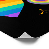 Liebe Herz- Regenbogen. LGBTQ-Pride Poster (Ecke)
