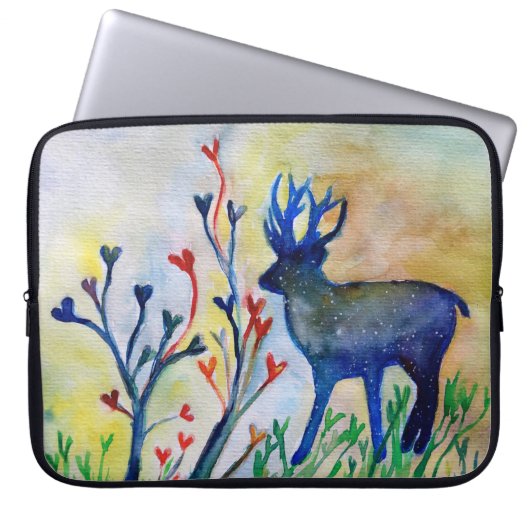 Liebe Herz Reindeer Neopren Laptop Schlauch 15" Laptopschutzhülle (Vorderseite)