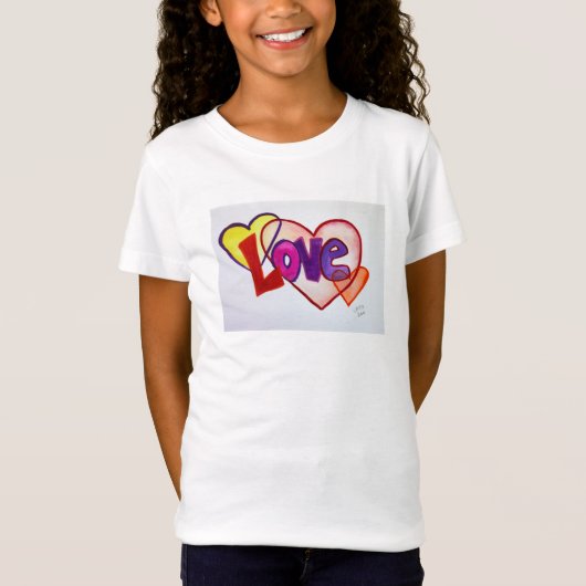 Liebe Herz Rings Inspiration Word Art Shirt (Vorderseite)