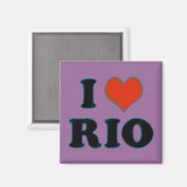 Liebe / Herz Rio de Janeiro Magnet (Vorderseite/Rückseite)
