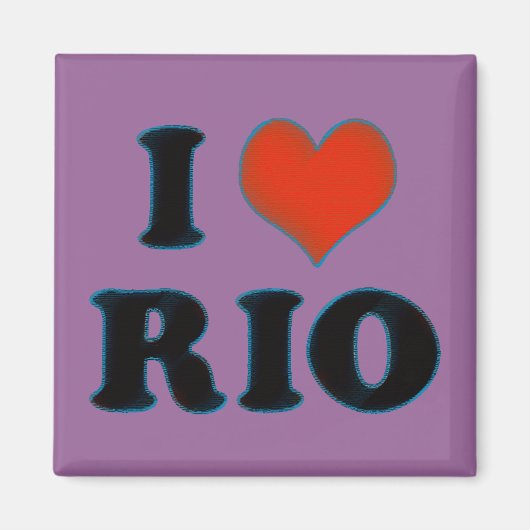 Liebe / Herz Rio de Janeiro Magnet (Vorne)