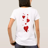 Liebe Herz Romantische Frauen T - Shirt (Rückseite)