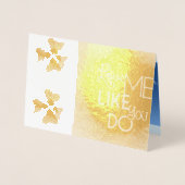 Liebe Herz Romantische Kiss Liebe Schicksal Schick Folienkarte (Vorderseite)