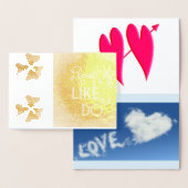 Liebe Herz Romantische Kiss Liebe Schicksal Schick Folienkarte (Anzeige)