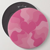 Liebe Herz - Rosa Button (Vorne & Hinten)