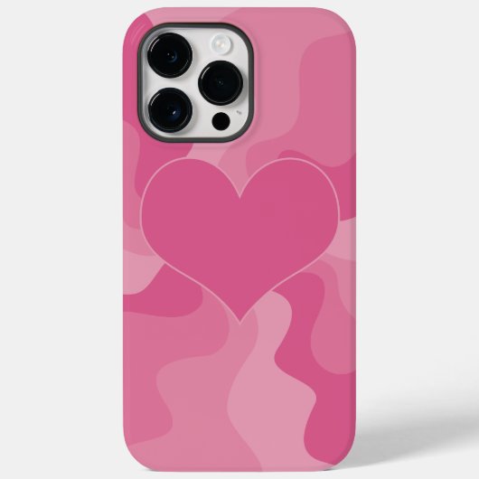 Liebe Herz - Rosa Case-Mate iPhone Hülle (Rückseite)