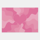 Liebe Herz - Rosa Geschenkpapier Set (Vorderseite 3)