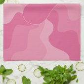 Liebe Herz - Rosa Geschirrtuch (Gefaltet)