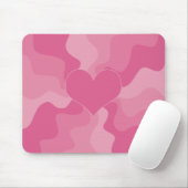 Liebe Herz - Rosa Mousepad (Mit Mouse)