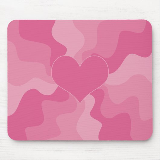 Liebe Herz - Rosa Mousepad (Vorne)