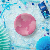 Liebe Herz - Rosa Pappteller (Party)