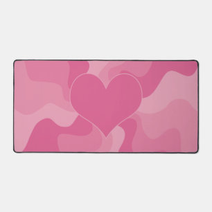 Liebe Herz - Rosa Schreibtischunterlage