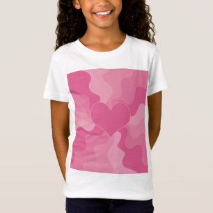 Liebe Herz - Rosa T-Shirt