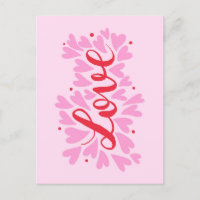 Liebe Herz - rosa und rot