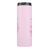 Liebe Herz - rosa und rot Thermosbecher (Rückseite)