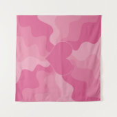Liebe Herz - Rosa Wandteppich (Vorderseite (Horizontal))