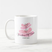 Liebe Herz rosa Wasserfarbe Kaffeetasse (Links)