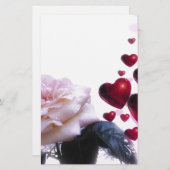 Liebe Herz Rose Blossom Blume Zerstörung Natur Briefpapier (Vorne/Hinten)
