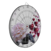 Liebe Herz Rose Blossom Blume Zerstörung Natur Dartscheibe (Vorderseite Links)