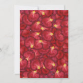 Liebe Herz Rose Petals Save the Date Karte (Rückseite)