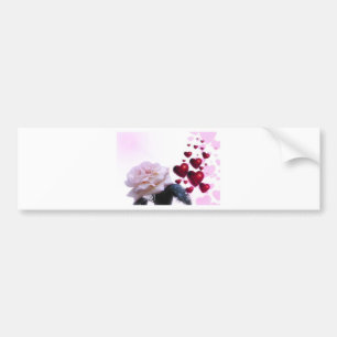 Liebe-Herz-Rosen-Blüten-Blumen-Schicksals-Natur Autoaufkleber