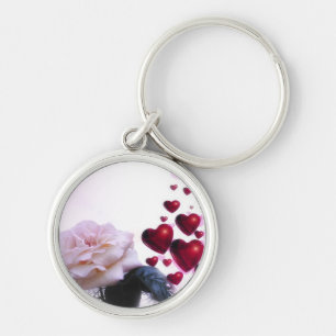 Liebe-Herz-Rosen-Blüten-Blumen-Schicksals-Natur Schlüsselanhänger