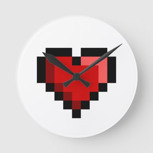 Liebe Herz Runde Wanduhr (Vorderseite)