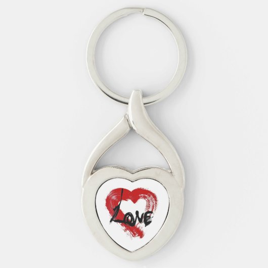 Liebe Herz-Schlüsselkette Schlüsselanhänger (Vorderseite)