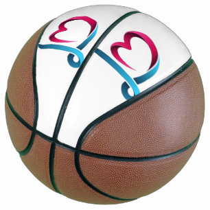 Liebe Herz Schrift Basketball - Individuell Romant